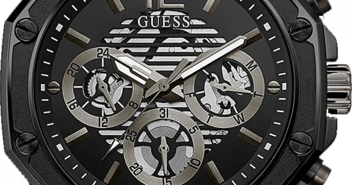  Shop Authentic Guess Momentum Black Dial Black Rubber Strap Watch for Men - GW0263G4 - Luxxuri