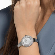 Shop Authentic Swarovski Crystal Rose Silver Dial Silver Steel Strap Watch for Women - 5483853 - Luxxuri