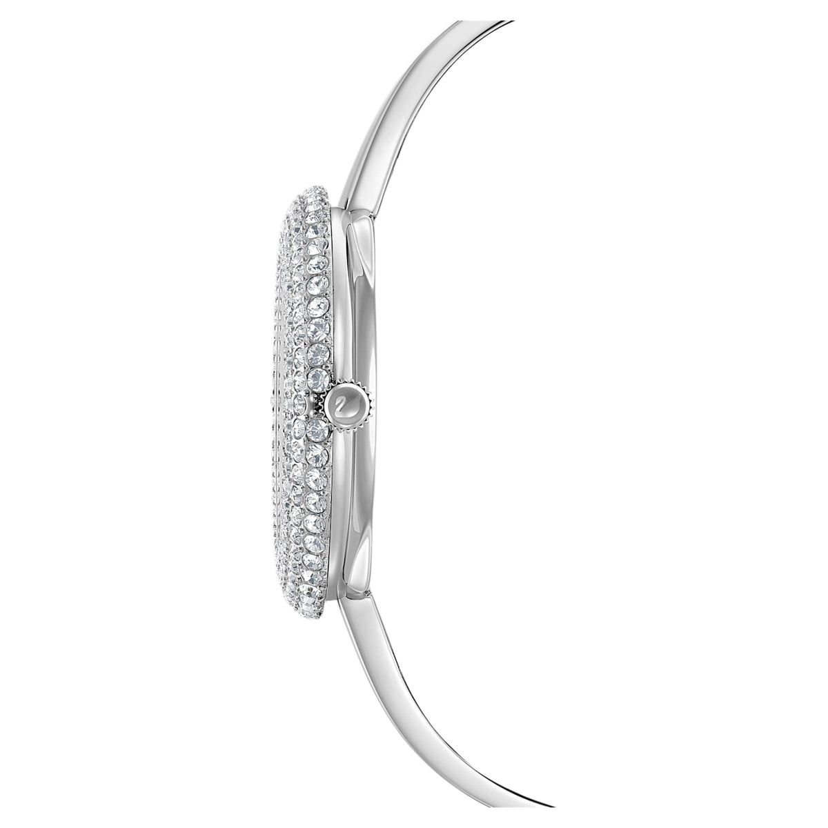  Shop Authentic Swarovski Crystal Rose Silver Dial Silver Steel Strap Watch for Women - 5483853 - Luxxuri