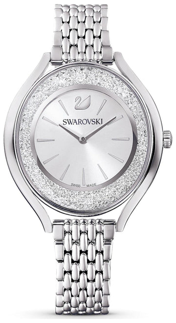  Shop Authentic Swarovski Crystalline Aura Silver Dial Silver Steel Strap Watch for Women - 5519462 - Luxxuri