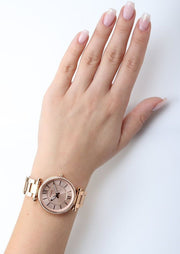  Shop Authentic Fossil Carlie Rose Gold Dial Rose Gold Steel Strap Watch for Women - ES4301 - Luxxuri