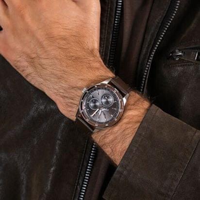  Shop Authentic Tommy Hilfiger Austin Grey Dial Brown Leather Strap Watch for Men - 1791637 - Luxxuri
