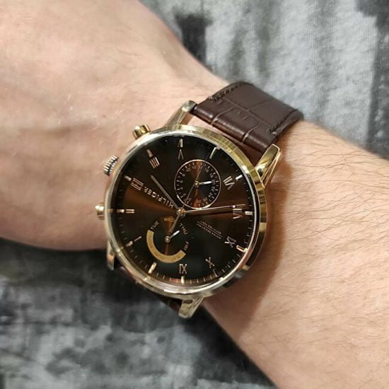  Shop Authentic Tommy Hilfiger Kane Brown Dial Brown Leather Strap Watch for Men - 1710400 - Luxxuri