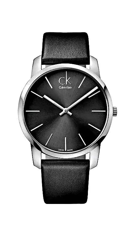  Shop Authentic Calvin Klein City Black Dial Black Leather Strap Watch for Men - K2G21107 - Luxxuri