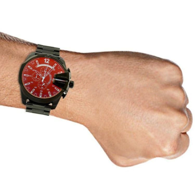  Shop Authentic Diesel Mega Chief Black Dial Black Steel Strap Watch For Men - DZ4318 - Luxxuri