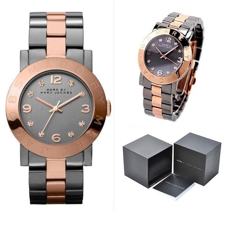  Shop Authentic Marc Jacobs Amy Grey Dial Two Tone Steel Strap Watch for Women - MBM8597 - Luxxuri