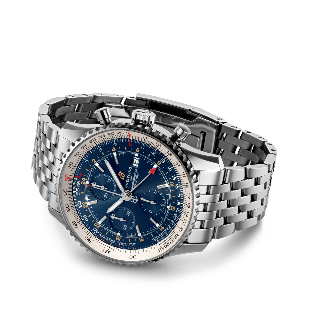  Shop Authentic Breitling Navitimer Heritage Special Edition Blue Dial Silver Steel Strap Mens Watch - A1332412/C942 - Luxxuri