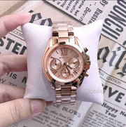  Shop Authentic Michael Kors Bradshaw Chronograph Rose Gold Dial Rose Gold Steel Strap Watch for Women - MK5799 - Luxxuri