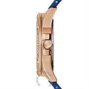  Shop Authentic Guess Queen Quartz Crystals Rose Gold Dial Blue Silicone Strap Watch For Women - GW0536L5 - Luxxuri