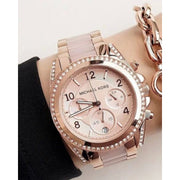  Shop Authentic Michael Kors Blair Chronograph Rose Gold Dial Two Tone Steel Strap Watch for Women - MK5943 - Luxxuri