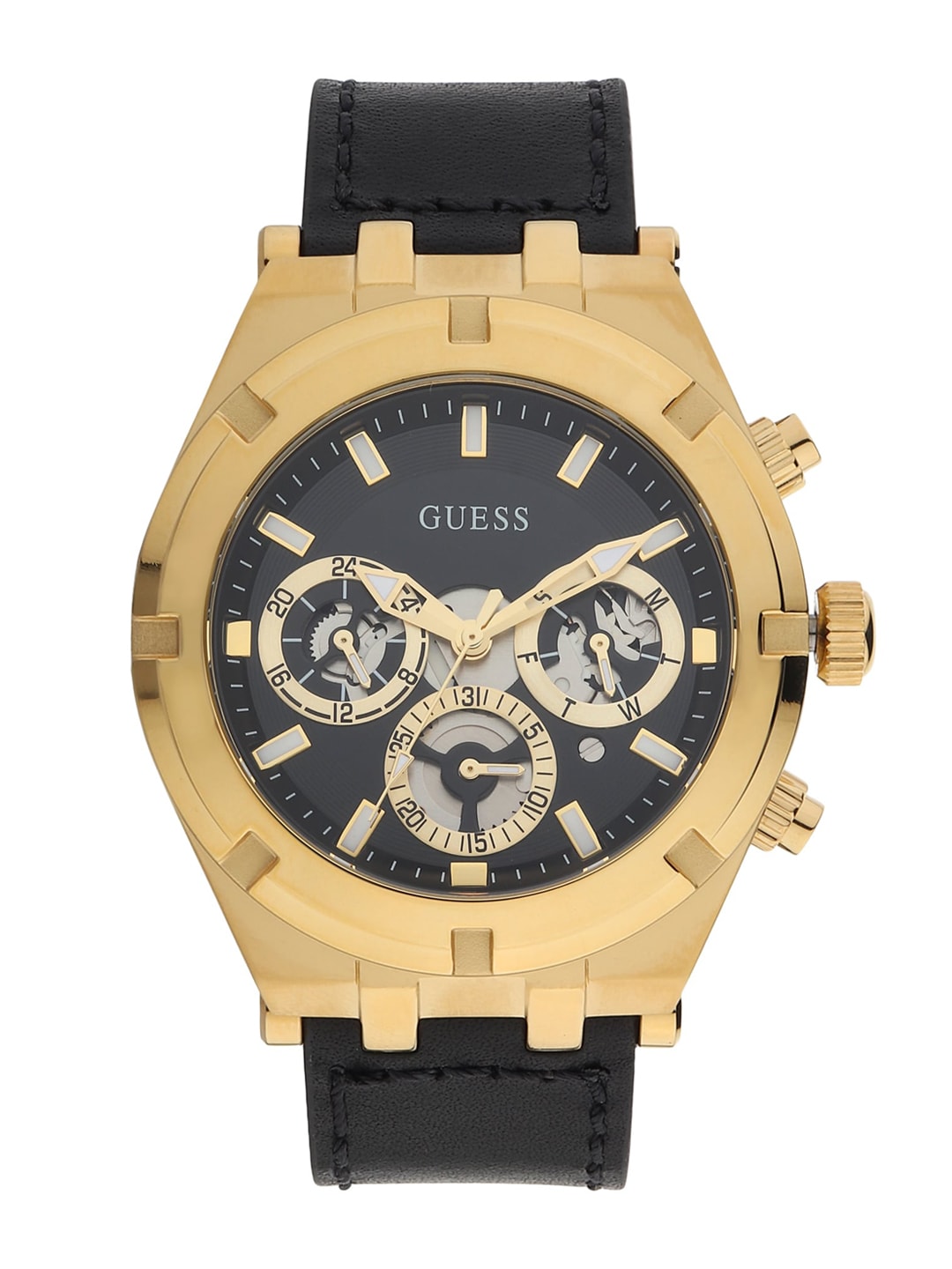  Shop Authentic Guess Continental Black Dial Black Rubber Strap Watch for Men - GW0262G2 - Luxxuri