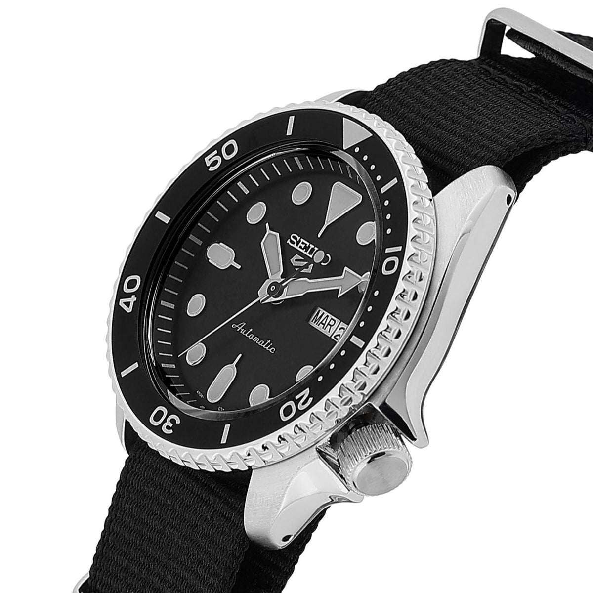  Shop Authentic Seiko 5 Sports SKX Automatic Black Dial Black NATO Strap Watch For Men - SRPD55K3 - Luxxuri