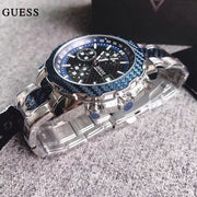  Shop Authentic Guess Octane Chronograph Blue Dial Two Tone Steel Strap Watch for Men - W1046G2 - Luxxuri