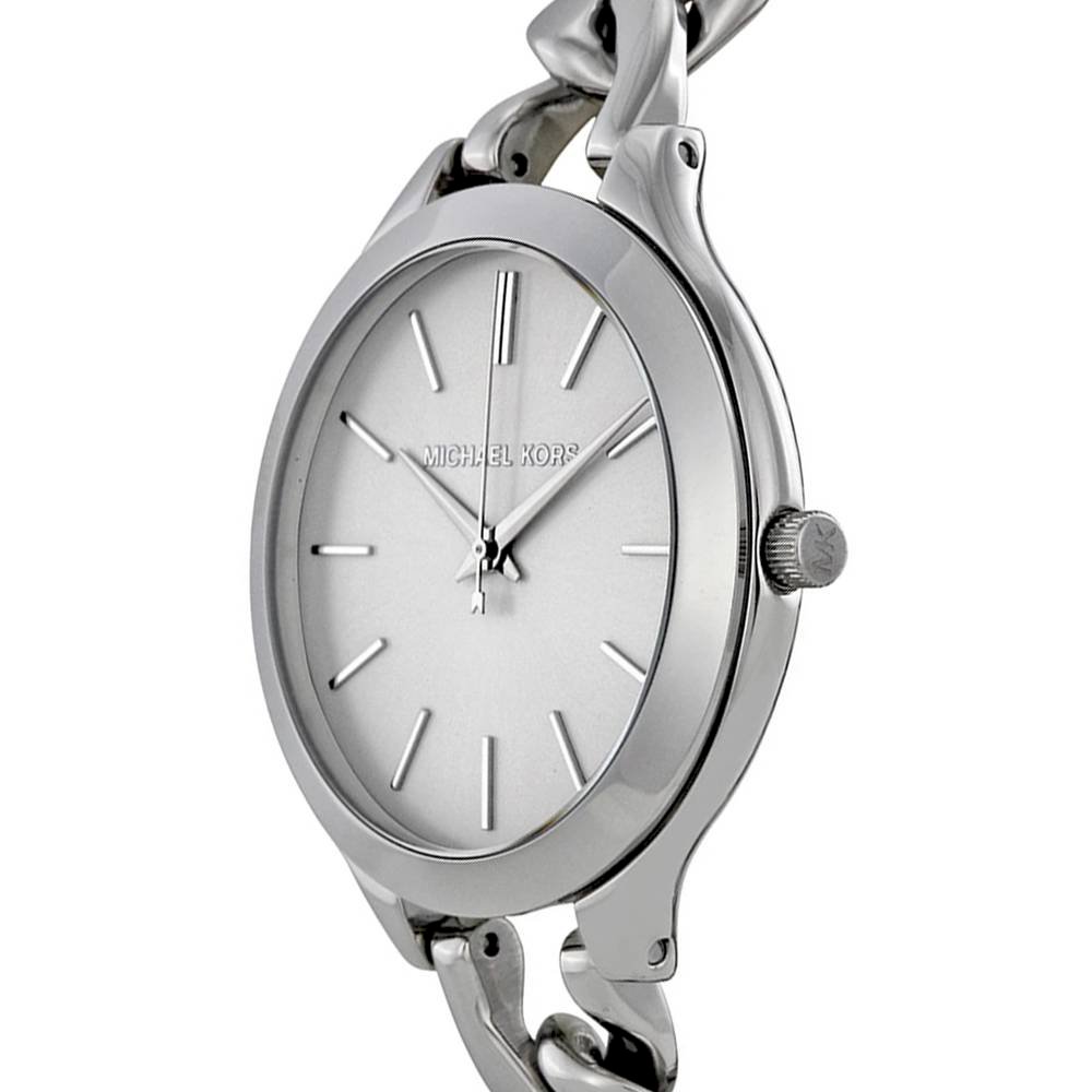  Shop Authentic Michael Kors Slim Runway Silver Dial Silver Steel Strap Watch for Women - MK3279 - Luxxuri
