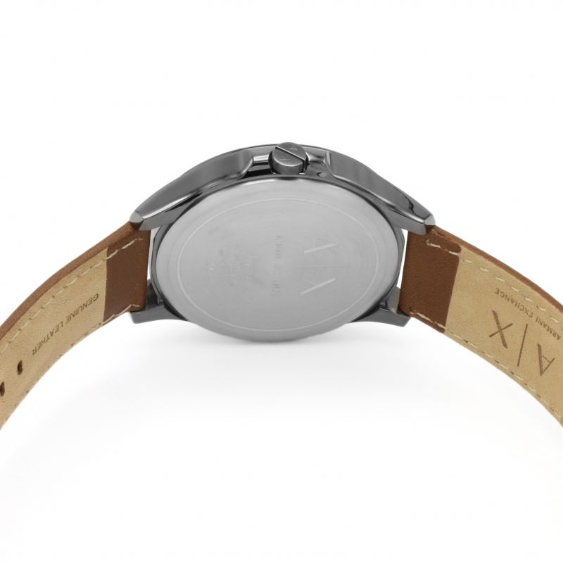  Shop Authentic Armani Exchange Hampton Chronograph Grey Dial Brown Leather Strap Watch For Men - AX2414 - Luxxuri