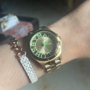  Shop Authentic Marc Jacobs Henry Gold Dial Gold Steel Strap Watch for Women - MBM3295 - Luxxuri