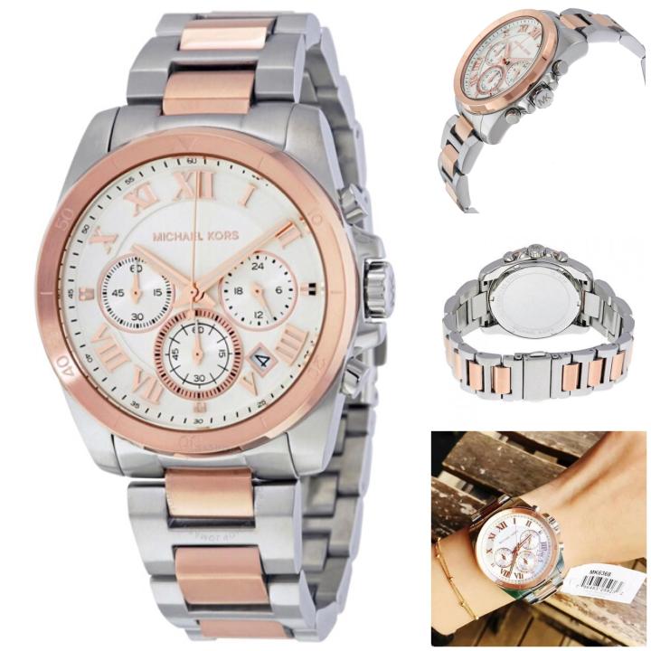  Shop Authentic Michael Kors Brecken Chronograph White Dial Two Tone Steel Strap Watch For Women - MK6368 - Luxxuri