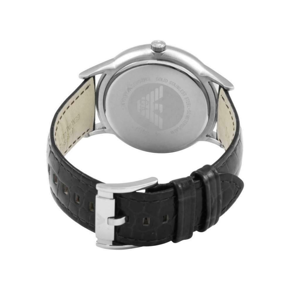  Shop Authentic Emporio Armani Renato Black Dial Leather Strap Watch For Men - AR2411 - Luxxuri