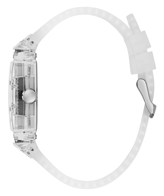  Shop Authentic Guess Phoenix Quartz Green Dial Transparent Silicone Strap Watch For Men - GW0499G8 - Luxxuri