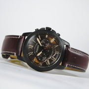  Shop Authentic Fossil Grant Chronograph Brown Dial Brown Leather Strap Watch for Men - FS5088 - Luxxuri