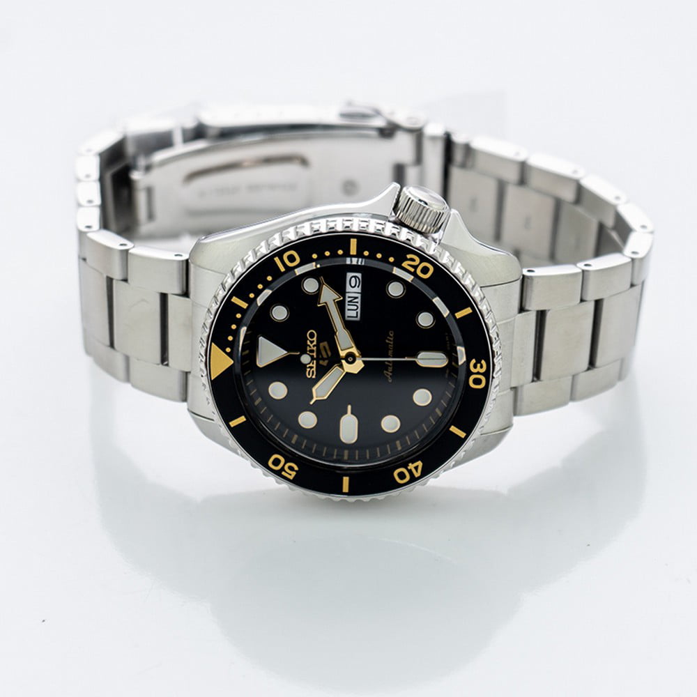 Shop Authentic Seiko 5 Sports Automatic Black Dial Silver Steel Strap Watch For Men - SRPD57K1 - Luxxuri