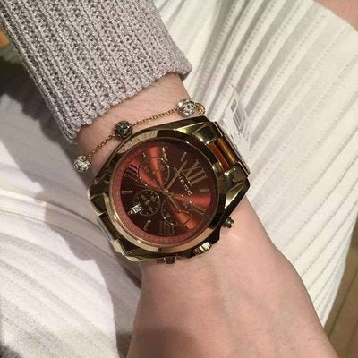  Shop Authentic Michael Kors Bradshaw Burgundy Dial Two Tone Steel Strap Watch for Women - MK6270 - Luxxuri