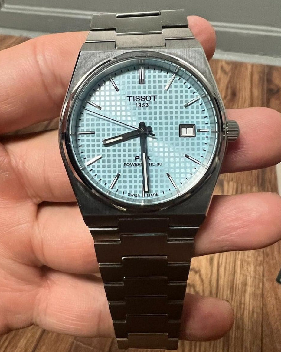  Shop Authentic Tissot PRX Powermatic 80 Ice Blue Tiffany Dial Silver Steel Strap Watch for Men - T137.407.11.351.00 - Luxxuri