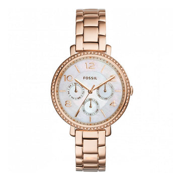  Shop Authentic Fossil Jacqueline Multi Function Mother of Pearl Dial Rose Gold Steel Strap Watch for Women - ES3757 - Luxxuri