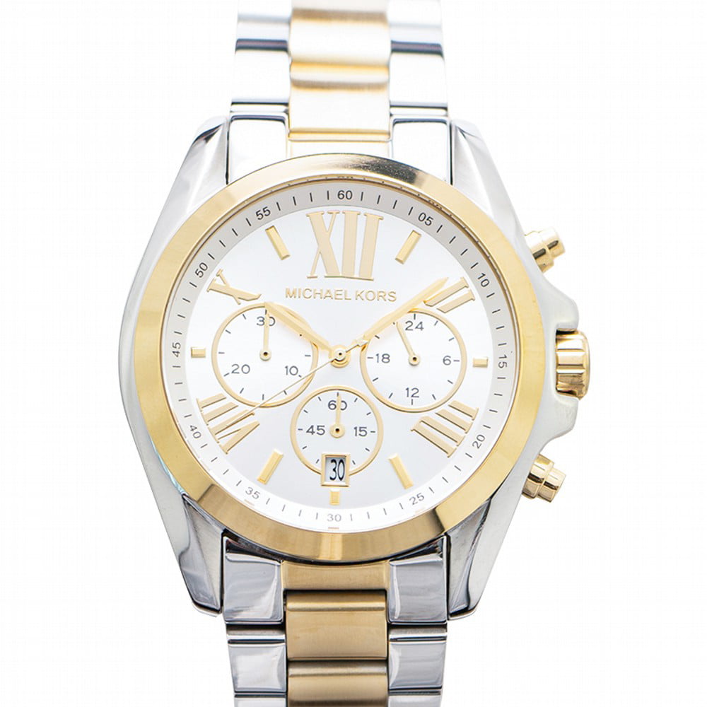  Shop Authentic Michael Kors Bradshaw Silver Dial Two Tone Steel Strap Watch for Women - MK5627 - Luxxuri