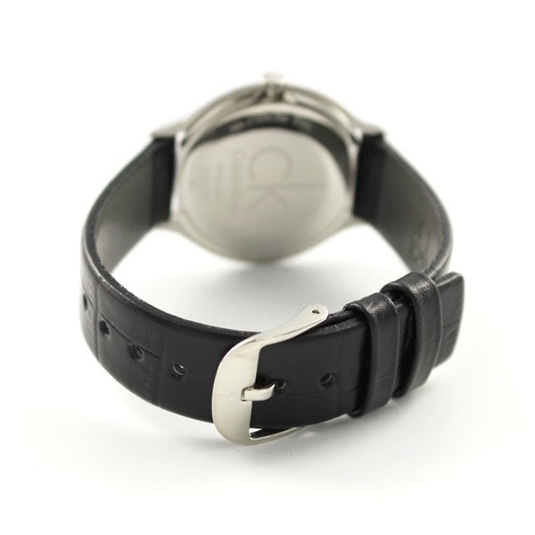  Shop Authentic Calvin Klein Skirt Black Dial Black Leather Strap Watch for Women  - K2U231C1 - Luxxuri