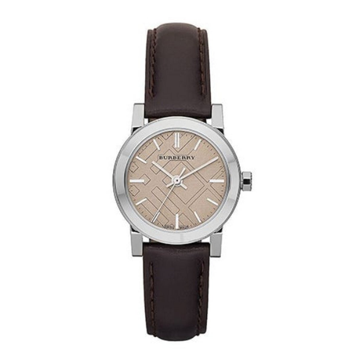  Shop Authentic Burberry The City Beige Dial Brown Leather Strap Watch for Women - BU9208 - Luxxuri