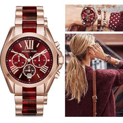 Shop Authentic Michael Kors Bradshaw Burgundy Dial Two Tone Steel Strap Watch for Women - MK6270 - Luxxuri