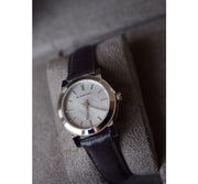  Shop Authentic Burberry The City White Dial Black Leather Strap Watch for Women - BU9206 - Luxxuri