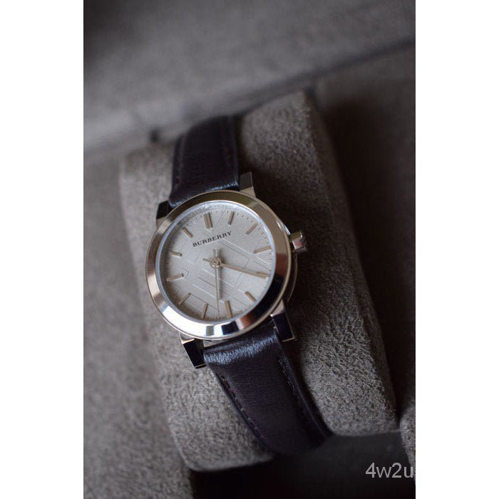  Shop Authentic Burberry The City Beige Dial Brown Leather Strap Watch for Women - BU9208 - Luxxuri