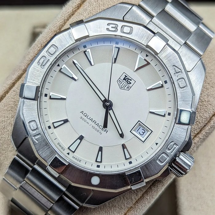  Shop Authentic Tag Heuer Aquaracer White Dial Watch for Men - WAY1111.BA0928 - Luxxuri