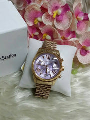  Shop Authentic Michael Kors Lexington Purple Dial Rose Gold Steel Strap Watch For Women - MK6207 - Luxxuri