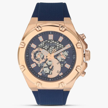  Shop Authentic Guess Third Gear Analog Blue Dial Blue Rubber Strap Watch for Men - GW0334G3 - Luxxuri