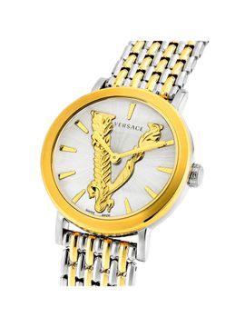  Shop Authentic Versace Virtus Quartz White Dial Two Tone Steel Strap Watch for Women - VEHC00719 - Luxxuri
