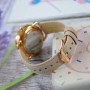  Shop Authentic Fossil Tailor Quartz White Dial Pink Leather Strap Watch for Women - ES4393 - Luxxuri