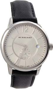  Shop Authentic Burberry The Classic Horseferry Beige Dial Black Leather Strap Watch for Men - BU10000 - Luxxuri