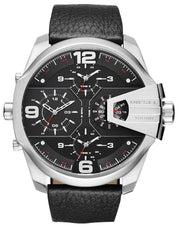  Shop Authentic Diesel Uber Chief Oversized 4 Time Black Dial Leather Strap Watch For Men - DZ7376 - Luxxuri