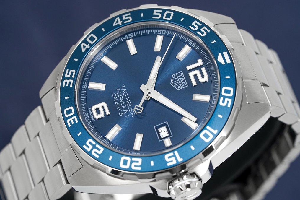  Shop Authentic Tag Heuer Formula 1 Bucherer Blue Edition Blue Dial Silver Steel Strap Watch for Men - WAZ2015.BA0842 - Luxxuri
