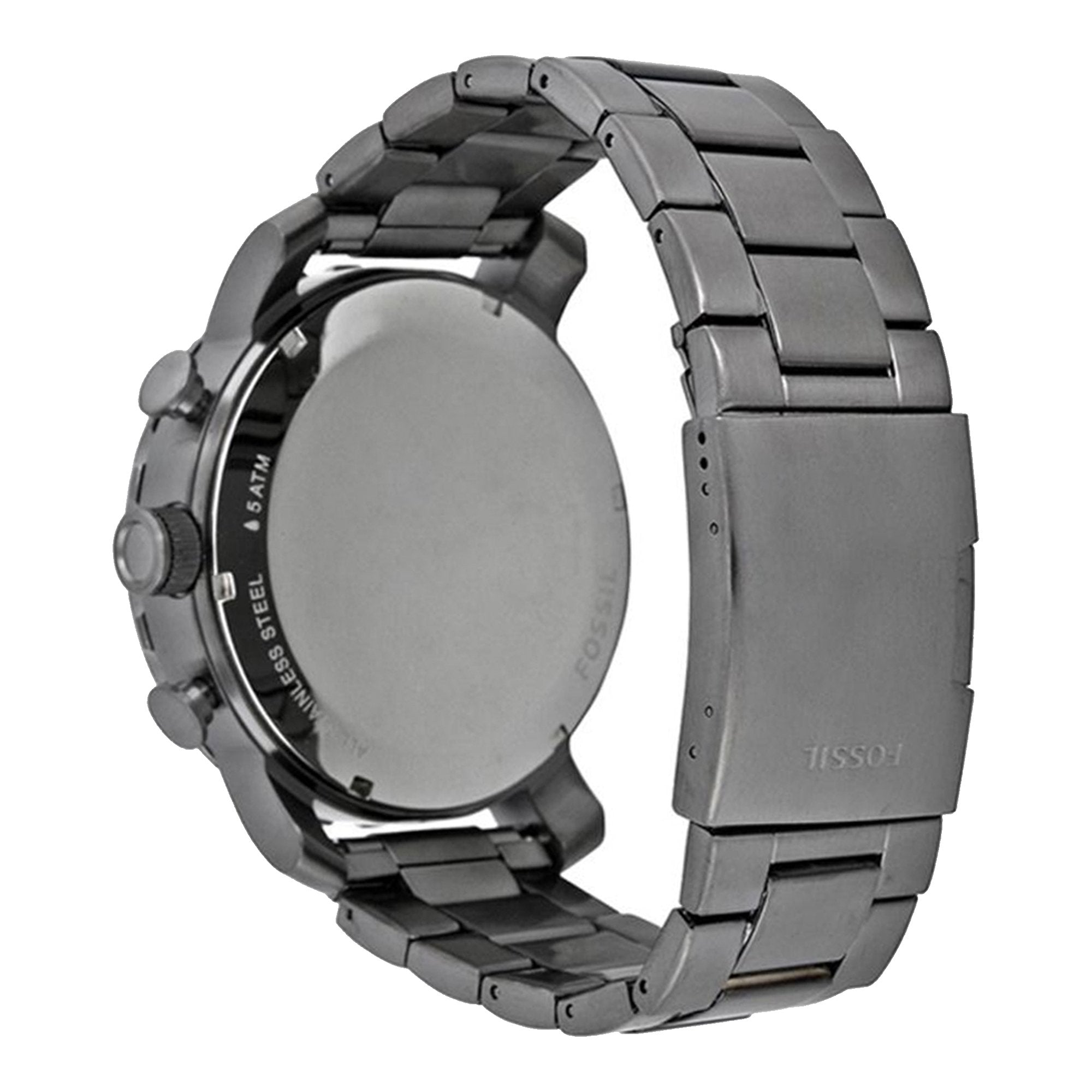  Shop Authentic Fossil Nate Chronograph Gunmetal Dial Grey Steel Strap Watch for Men - JR1437 - Luxxuri
