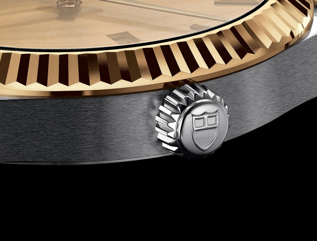  Shop Authentic Tudor Style Automatic Gold Dial Two Tone Steel Strap Watch for Men - M12713-0001 - Luxxuri
