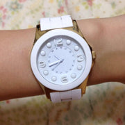  Shop Authentic Marc Jacobs Pelly White Dial White Silicone Strap Watch for Women - MBM2526 - Luxxuri