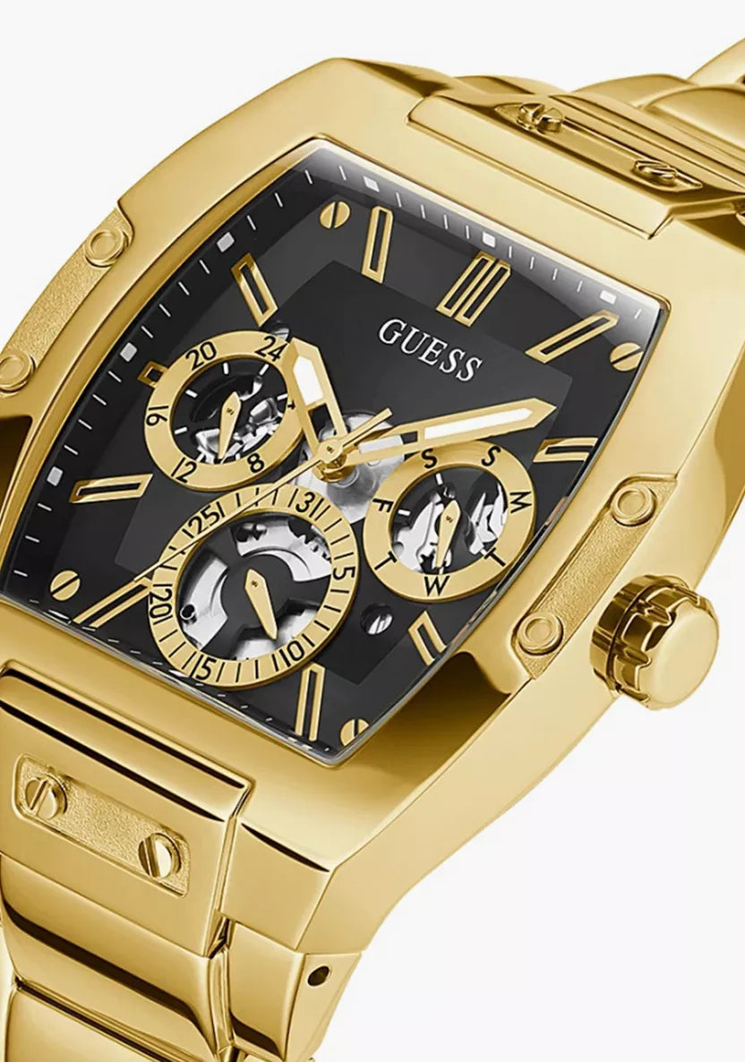  Shop Authentic Guess Phoenix Multi Function Black Dial Gold Steel Strap Watch for Men - GW0456G1 - Luxxuri