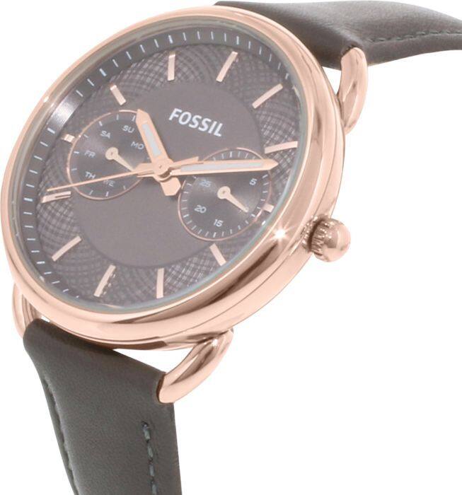  Shop Authentic Fossil Tailor Grey Dial Grey Leather Strap Watch for Women - ES3913 - Luxxuri