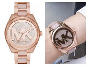  Shop Authentic Michael Kors Janelle Three Hand Rose Gold Dial Two Tone Steel Strap Watch For Women - MK7089 - Luxxuri