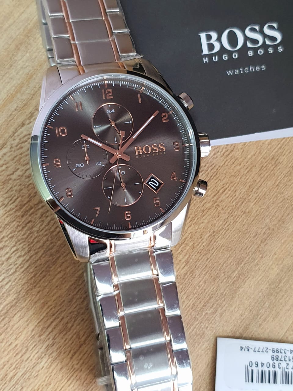  Shop Authentic Hugo Boss Skymaster Grey Dial Two Tone Steel Strap Watch for Men - 1513789 - Luxxuri