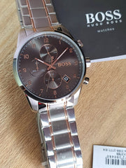  Shop Authentic Hugo Boss Skymaster Grey Dial Two Tone Steel Strap Watch for Men - 1513789 - Luxxuri
